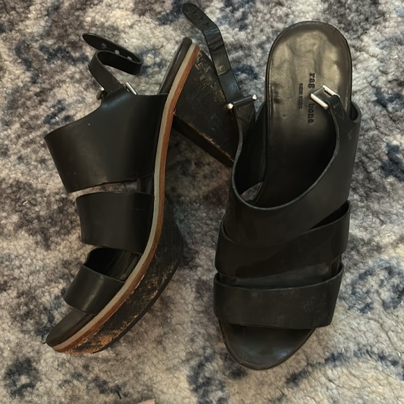 Rag & Bone wooden platform heels - Picture 2 of 3